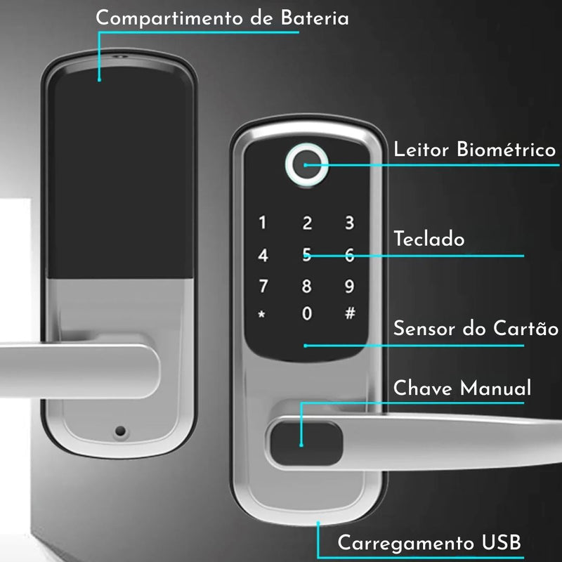 Fechadura Digital Wi-Fi IP66 Multifuncional